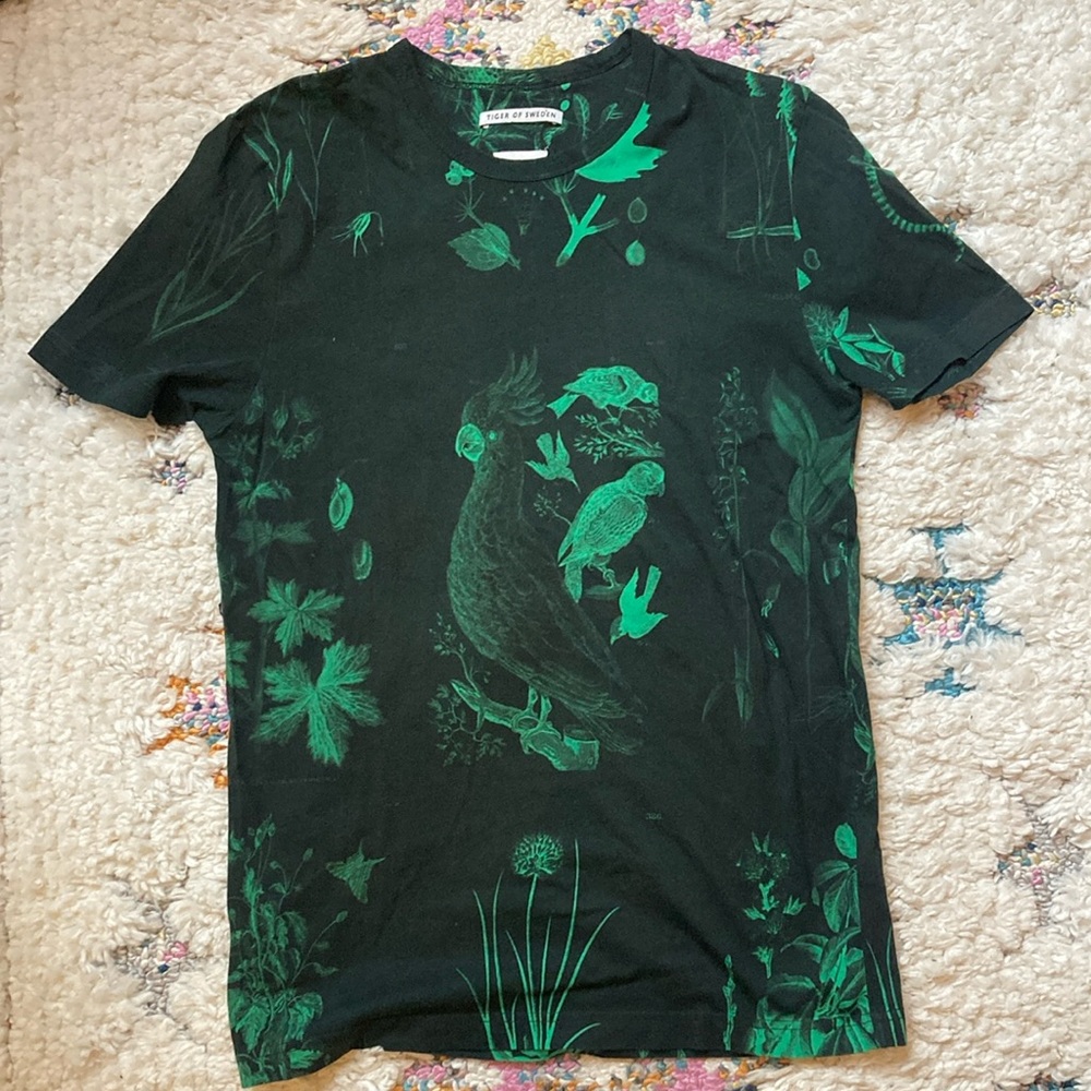 Black and Green Graphic T-Shirt